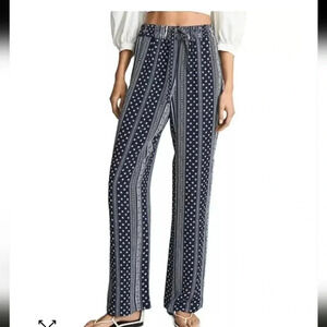 Reiss Sky Printed Wide Leg  Pants
